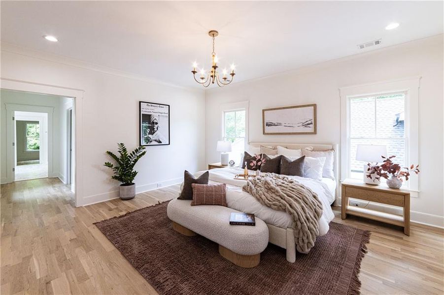 Furnished interior view inside a new home in , Atlanta (Image 53).