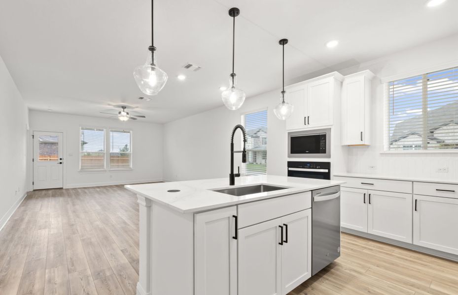 Representative furnished interior of a home built from the Burnet by Pulte Homes in Crosswinds, Kyle (Image 7).