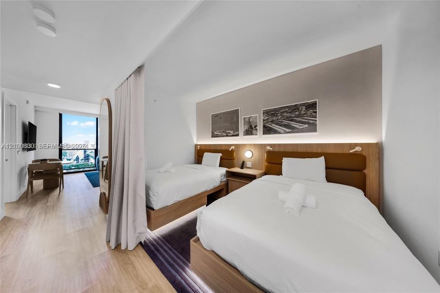 Furnished interior view inside a new home in , Miami (Image 9).