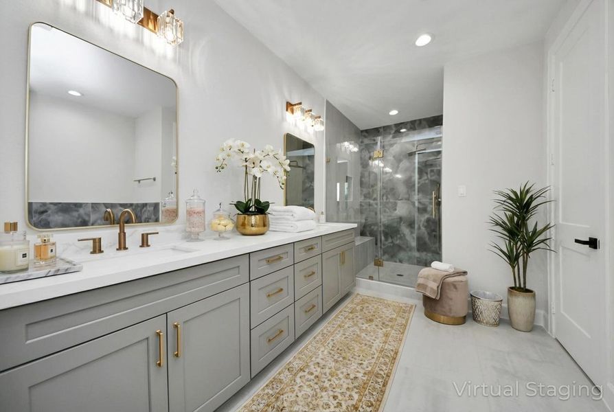 Furnished interior view inside a new home in , Houston (Image 10).