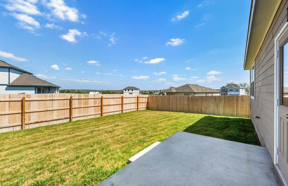 Exterior details and patio area of a home in Sonterra, Jarrell (Image 21).