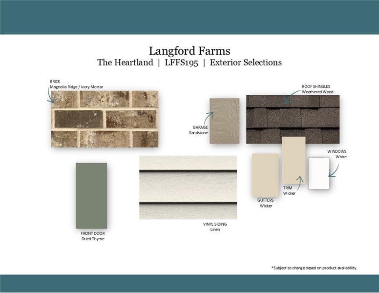 Sample of building materials used in homes in Langford Farms, Gallatin (Image 33). Sample of building materials used in homes in Langford Farms, Gallatin (Image 33).