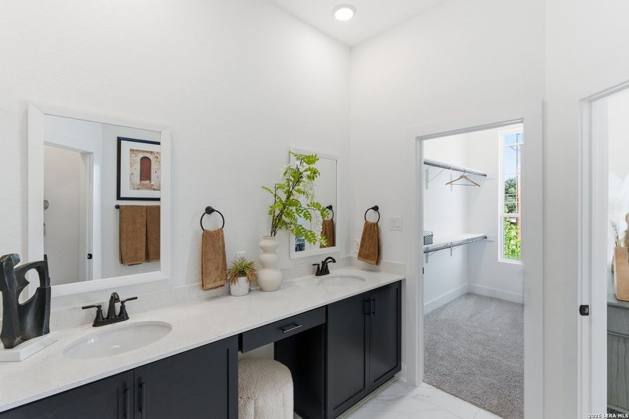 Furnished interior view inside a new home in Centero at Stone Oak, San Antonio (Image 29).