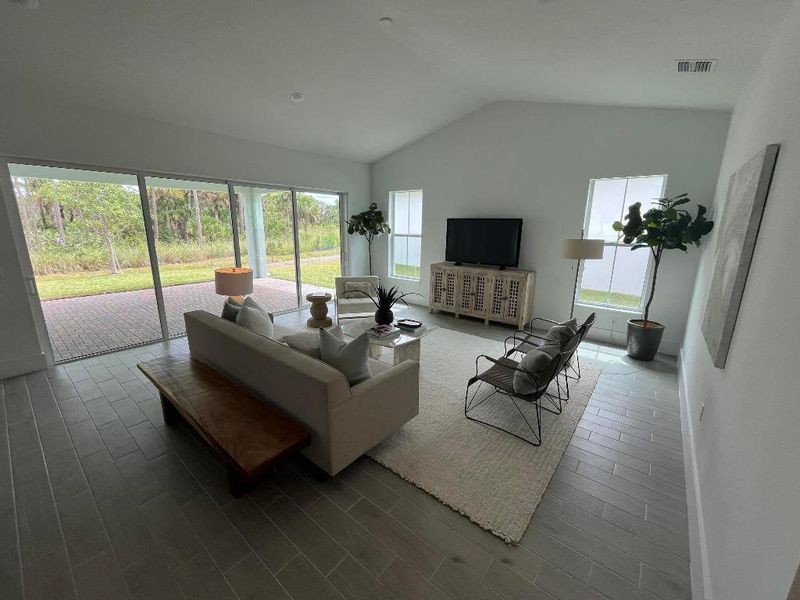 Great Room & Dining Area - Furnished