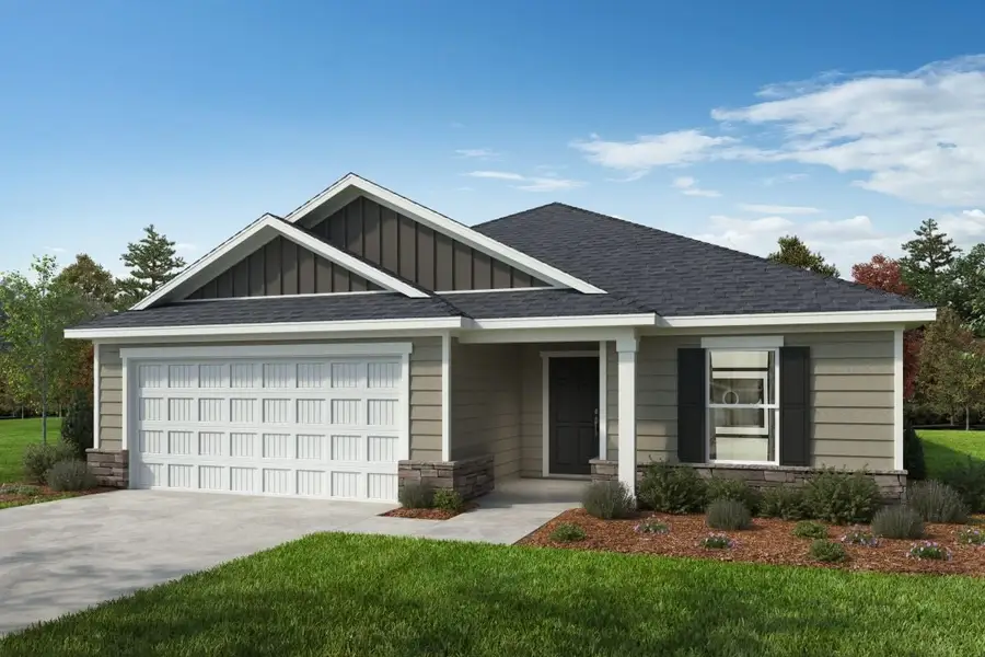 Representative exterior photo of a completed home built from the 2239 by KB Home in Wellington Pointe Executive, Monroe, NC (Image 4).