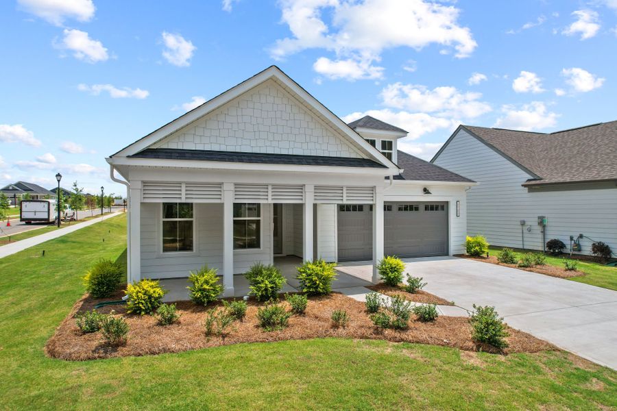 Front exterior of a new home in Carolina Riverside, Belmont, NC, highlighting curb appeal (Image 30).