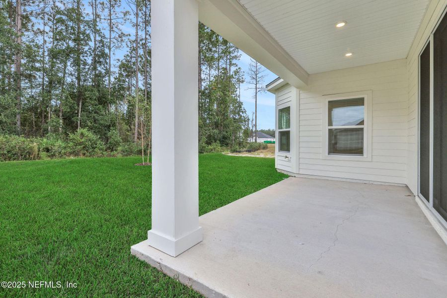 Exterior details and patio area of a home in Brook Forest - Single Family Homes, St. Augustine (Image 24). Exterior details and patio area of a home in Brook Forest - Single Family Homes, St. Augustine (Image 24).