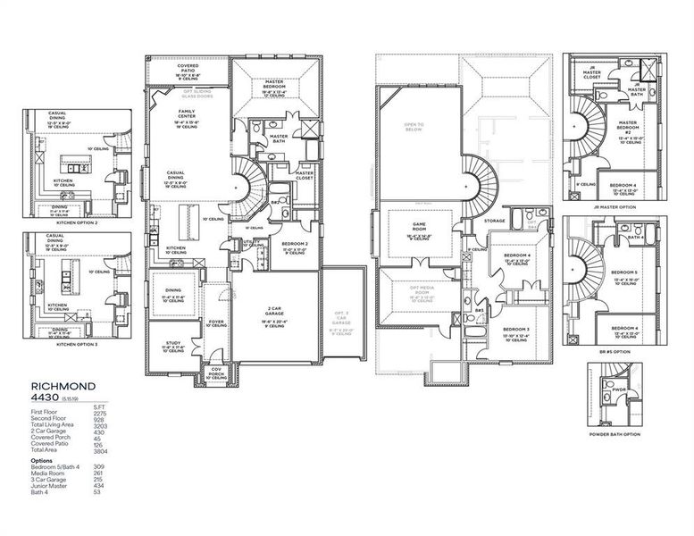 2D floor plan layout of this home in Estates at Rockhill, Frisco, TX (Image 3).