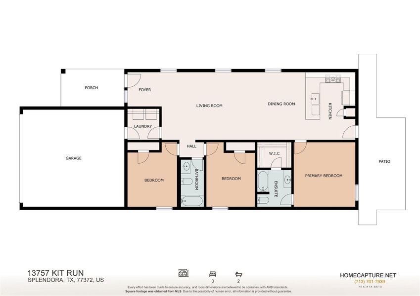 2D floor plan layout of this home in , Splendora, TX (Image 5).