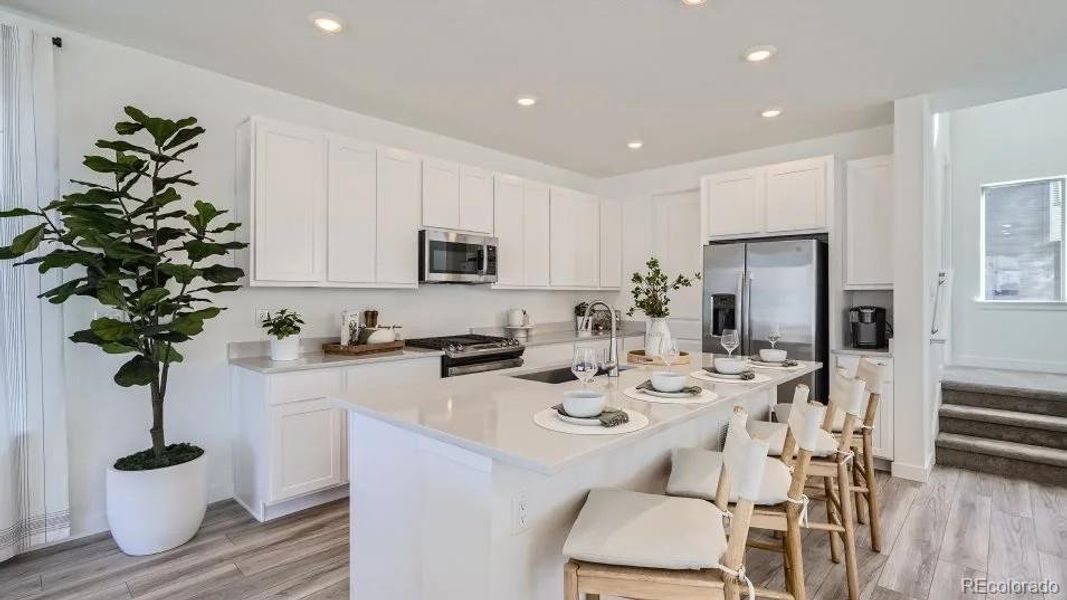 Furnished interior view inside a new home in Vermilion Creek: The Skyline Collection, Centennial (Image 16).