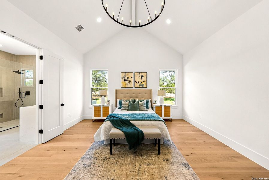 Furnished interior view inside a new home in , Boerne (Image 38).