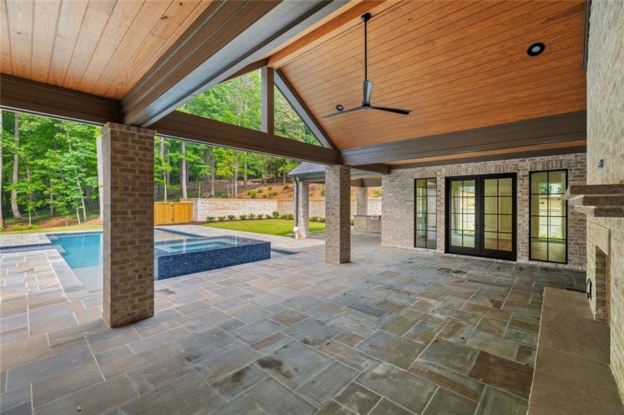 Exterior details and patio area of a home in , Atlanta (Image 32).