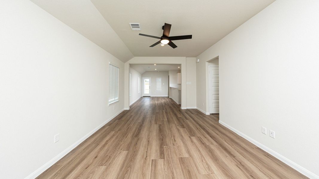 Family Room to Dining Area and Kitchen Family Room to Dining Area and Kitchen