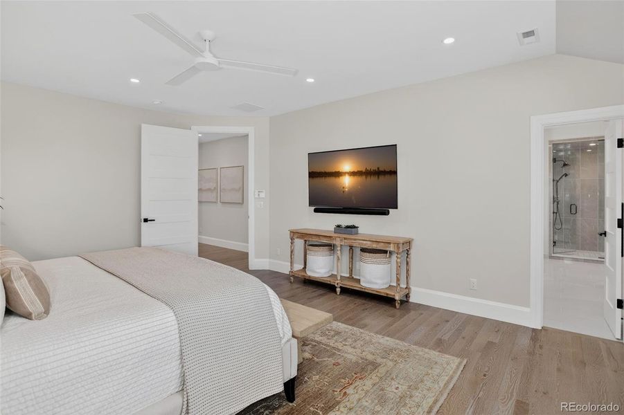 Primary Bedroom with En Suite Bathroom on Upper Floor