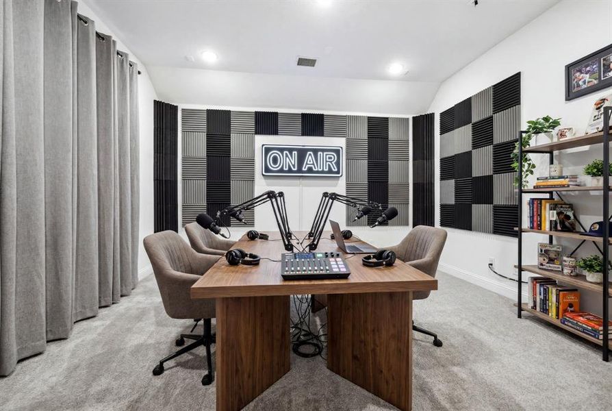 Virtually Staged - Media/Podcast Room