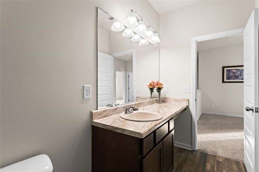 Furnished interior view inside a new home in Garrett Preserve, Hiram (Image 51).