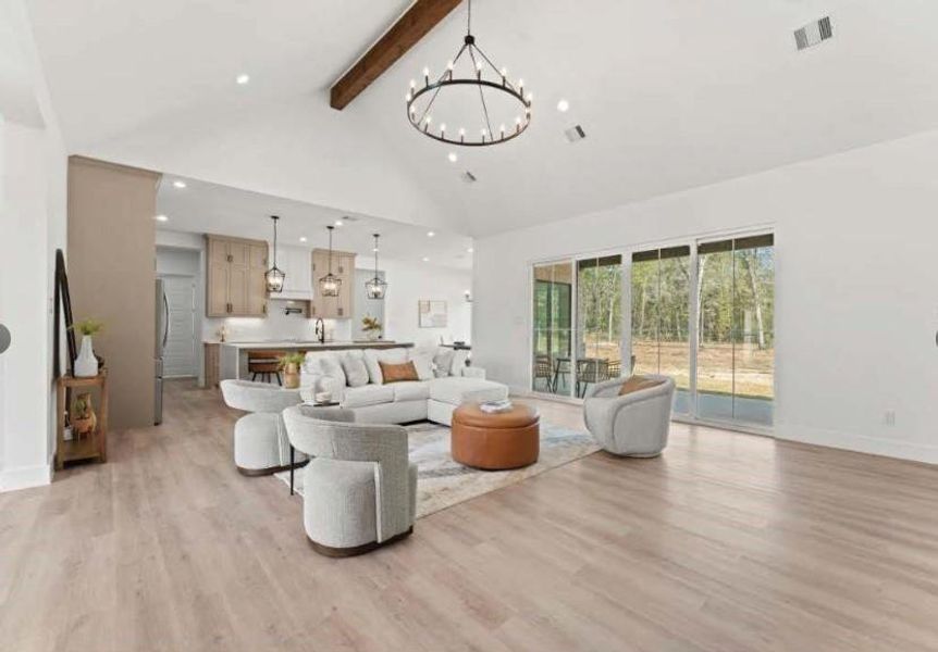 Furnished interior view inside a new home in , Conroe (Image 3).