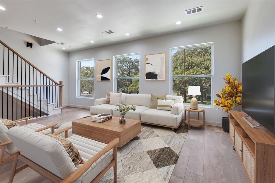 Furnished interior view inside a new home in , Irving (Image 23).