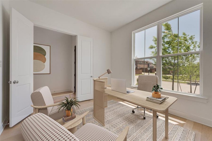 Furnished interior view inside a new home in Solterra Texas, Mesquite (Image 14). Furnished interior view inside a new home in Solterra Texas, Mesquite (Image 14).