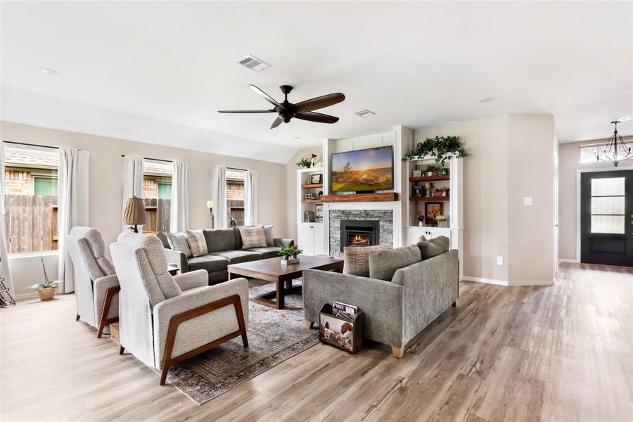 Furnished interior view inside a new home in Pinewood at Grand Texas, New Caney (Image 8).