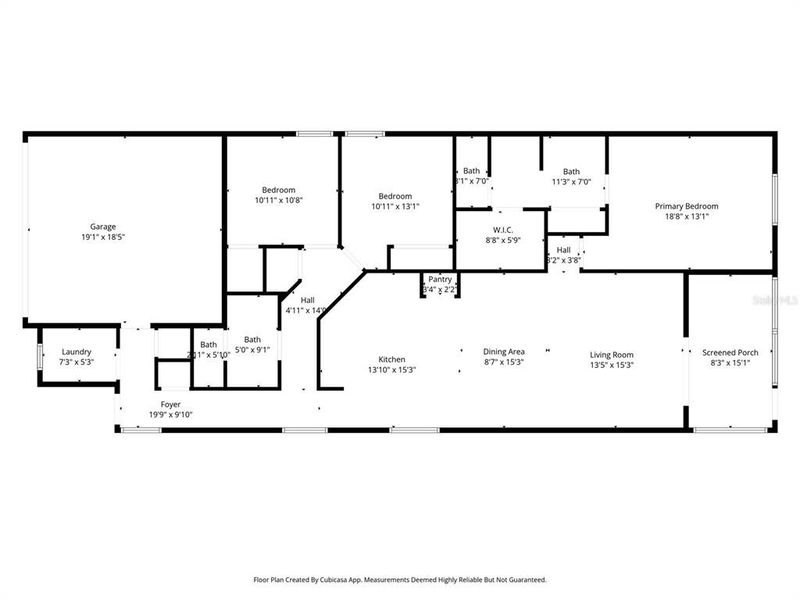 2D floor plan layout of this home in , St. Cloud, FL (Image 5).