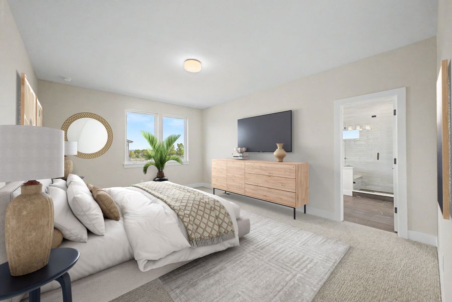 Furnished interior view inside a new home in West Grange, Longmont (Image 8).
