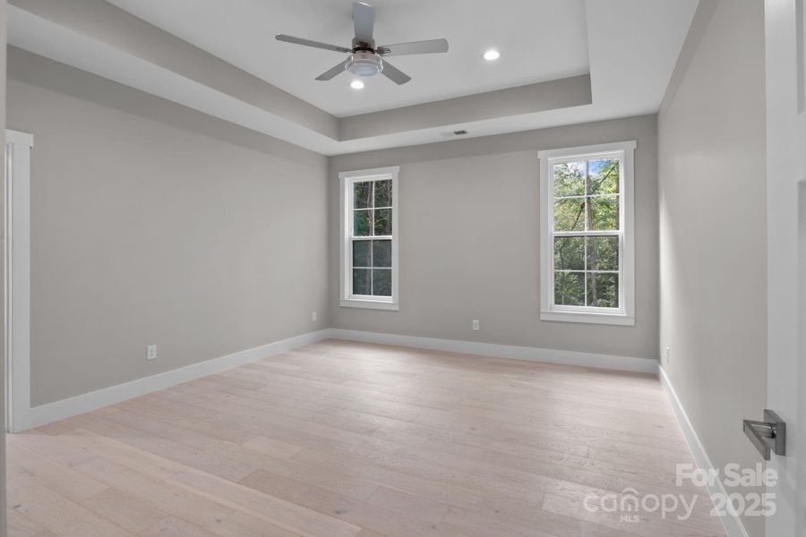 Spacious primary bedroom