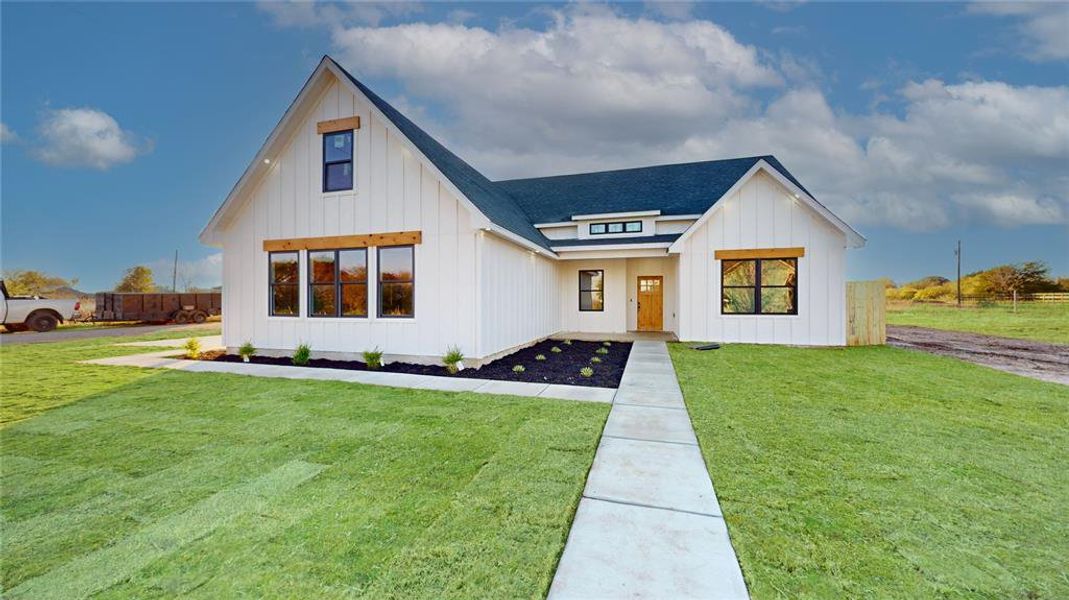 Front exterior of a new home in , Fort Worth, TX, highlighting curb appeal (Image 1). Front exterior of a new home in , Fort Worth, TX, highlighting curb appeal (Image 1).