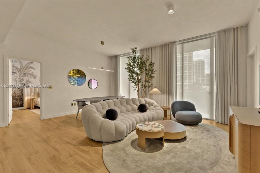 Furnished interior view inside a new home in , Miami (Image 13). Furnished interior view inside a new home in , Miami (Image 13).