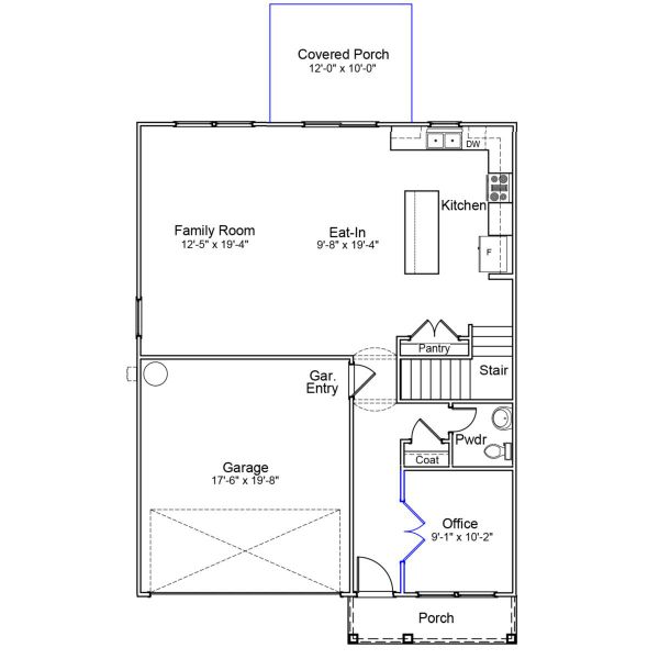 2D floor plan layout of this home in Six Oaks, Summerville, SC (Image 2).