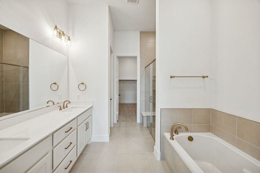 Furnished interior view inside a new home in Newman Village Townhomes, Frisco (Image 17).