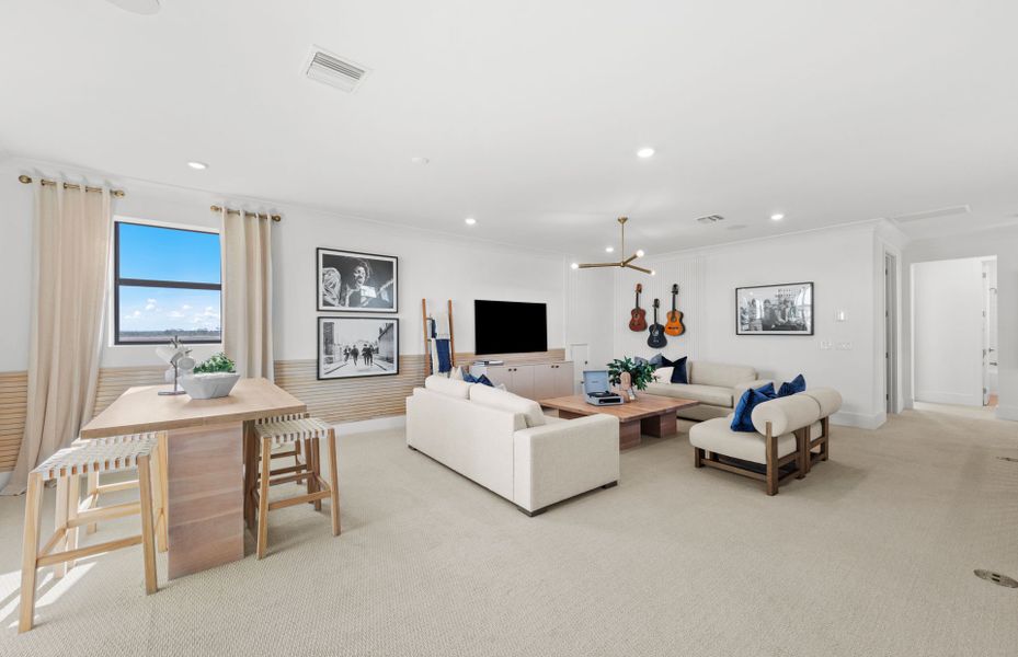 This loft space is perfect for hosting family or friends This loft space is perfect for hosting family or friends