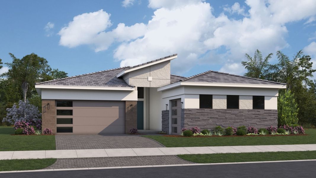 Front exterior of a home in the Esprit at Avenir community, located in Palm Beach Gardens, FL (Image 13).