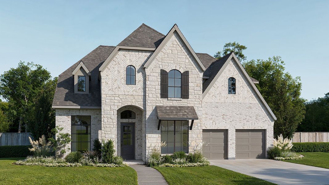 Representative exterior photo of a completed home built from the 536A by Britton Homes in The Tribute, The Colony, TX (Image 10). Representative exterior photo of a completed home built from the 536A by Britton Homes in The Tribute, The Colony, TX (Image 10).