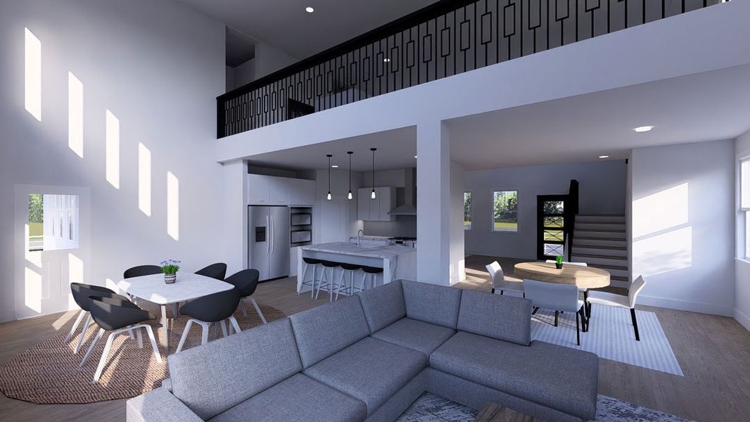 Representative furnished interior of a home built from the Aspen by Saratoga Homes in Townsen Landing, Humble (Image 3).