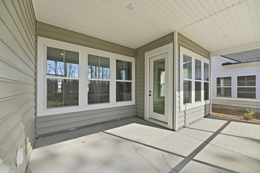 Exterior details and patio area of a home in Horizons at Summers Corner | 55+, Summerville (Image 2).