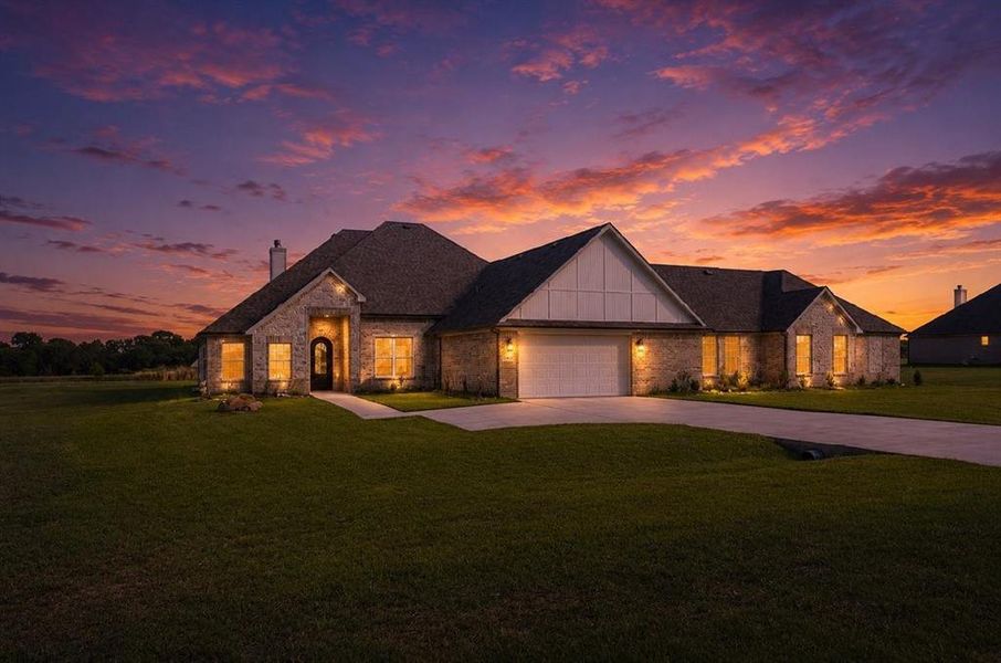 Front exterior of a new home in , Corsicana, TX, highlighting curb appeal (Image 1). Front exterior of a new home in , Corsicana, TX, highlighting curb appeal (Image 1).