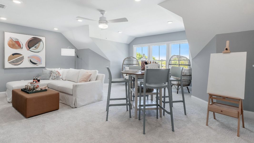 Representative furnished interior of a home built from the Promenade by Epcon Communities in The Courtyards on the Greenway, Matthews (Image 40).