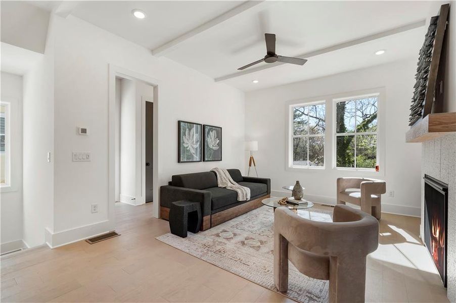 Furnished interior view inside a new home in , Atlanta (Image 17). Furnished interior view inside a new home in , Atlanta (Image 17).