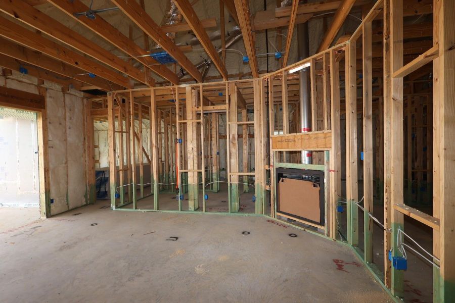 In-progress construction of a new home in The Grand Prairie - Retreat Collection, Hockley, TX (Image 5). In-progress construction of a new home in The Grand Prairie - Retreat Collection, Hockley, TX (Image 5).