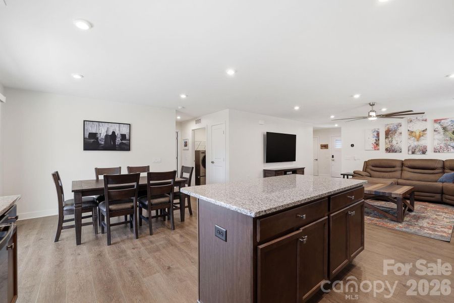 Center island with space to gather and entertain