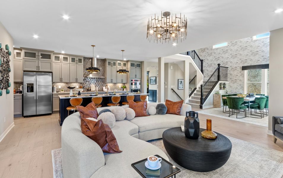 Representative furnished interior of a home built from the Huxley by Fischer Homes in Veranda Manor, Canton (Image 20).