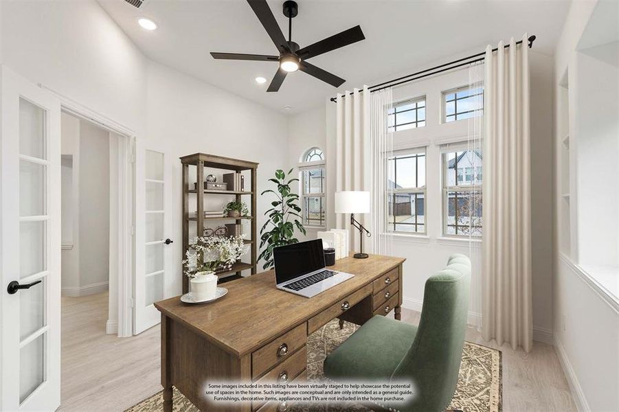 Furnished interior view inside a new home in Villages of Hurricane Creek, Anna (Image 8).