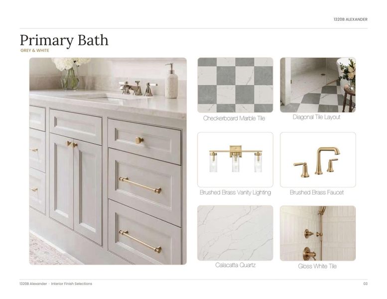 Primary Bathroom selections Primary Bathroom selections