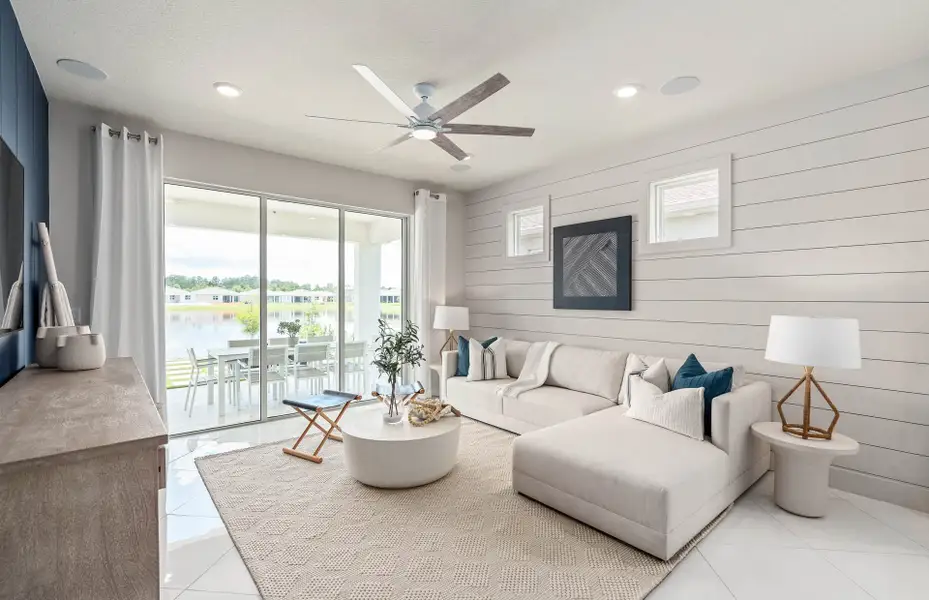 Furnished interior view inside a new home in Del Webb Sunbridge, St. Cloud (Image 7).