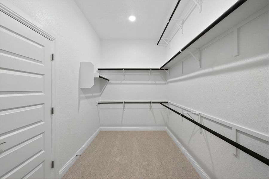 Walk in closet with light carpet Walk in closet with light carpet