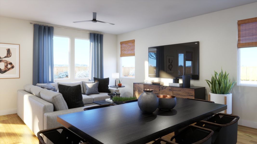 Furnished interior view inside a new home in Freedom at Anthem, Kyle (Image 5).