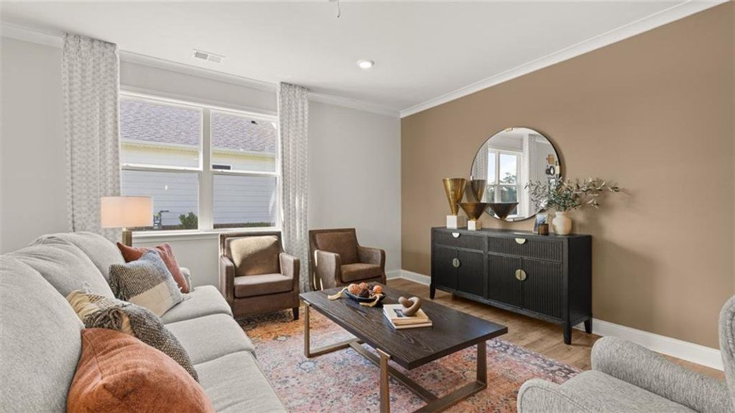 Furnished interior view inside a new home in Oak Ridge Meadows, Locust Grove (Image 11).