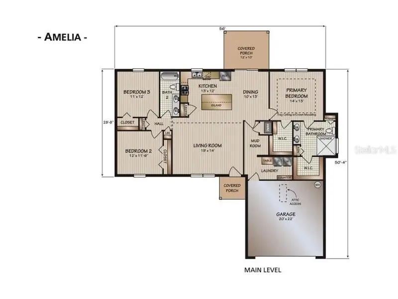 2D floor plan layout of this home in , Citrus Springs, FL (Image 5).