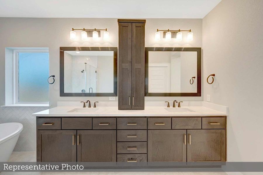 Furnished interior view inside a new home in Easthaven at Bridgeland Central - Vision Collection, Cypress (Image 5).